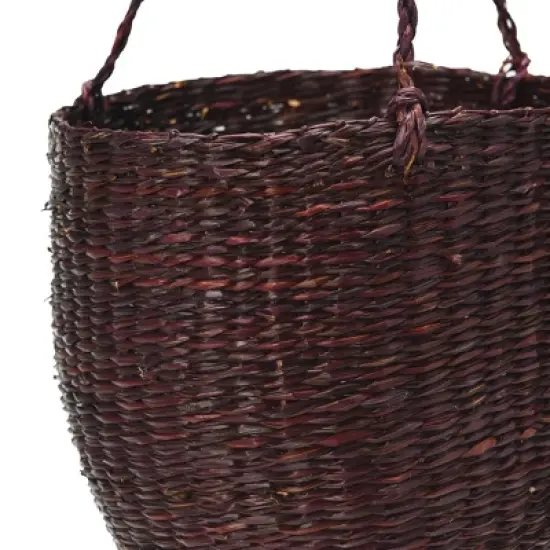 Storied Home Hand-Woven Hanging Seagrass Basket/Planter image {7}