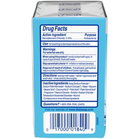 Dial Antibacterial Deodorant Spring Water Bar Soap - 4oz/3ct image {8}