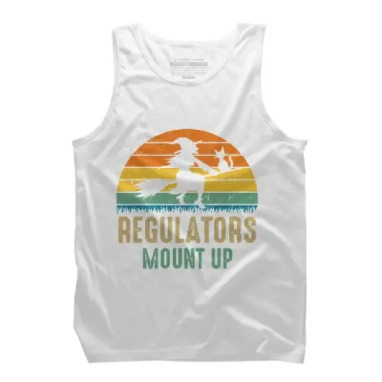 Men's Design By Humans Regulators Mount Up Halloween Witch By RedBirdLS Tank Top image {7}