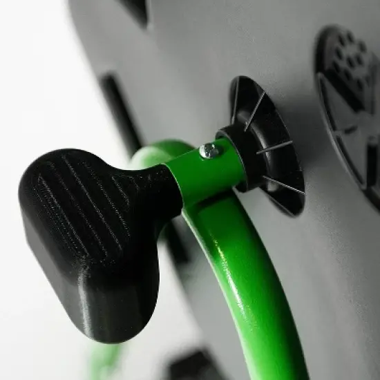 FCMP Outdoor HOTFROG 37 Gallon Plastic Dual Chamber Tumbling Composter Outdoor Elevated Rotating Garden Compost Bin, Green/Black image {4}