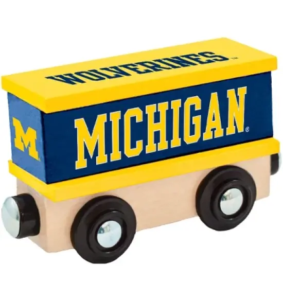 MasterPieces Wood Train Box Car - NCAA Michigan Wolverines image {1}