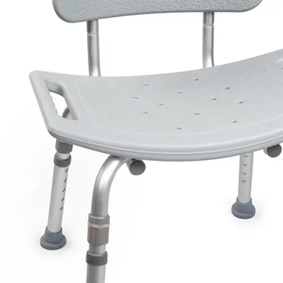 McKesson Bath Bench 19.25" W 11-1/2 Inch Seat Depth 300 lbs. Weight Capacity 146-12202KD-4, 4 Ct image {1}