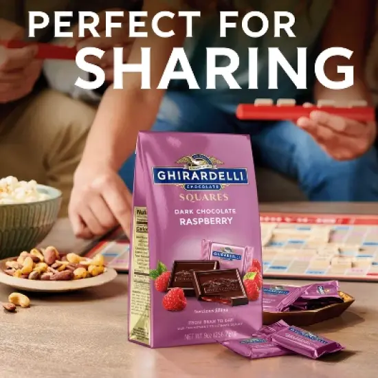 Ghirardelli Dark Chocolate Candy SQUARES with Raspberry Filling - 5.32oz image {4}