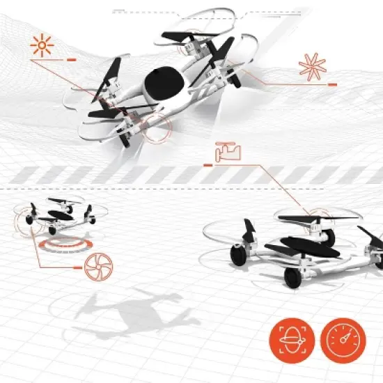 Sharper Imager 7" Fly and Drive Rechargeable Drone image {1}
