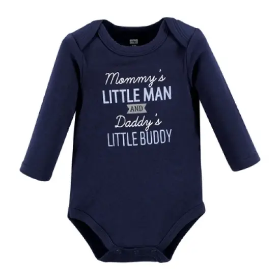 Hudson Baby Infant Boy Cotton Long-Sleeve Bodysuits, Newest Family Member image {2}