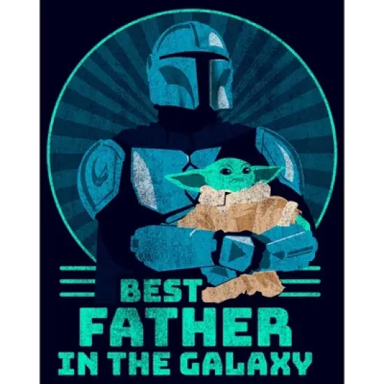 Men's Star Wars The Mandalorian Father's Day Best Father in the Galaxy T-Shirt image {1}