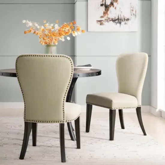 Set of 2 Savoy Upholstered Dining Armless Chairs - Alaterre Furniture image {2}