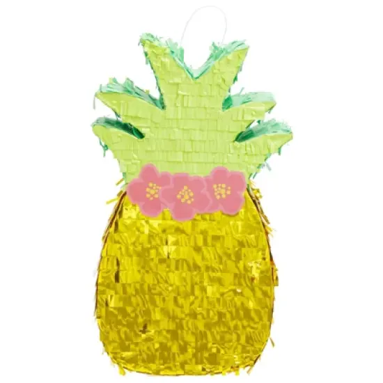 Blue Panda Pineapple Pinata for Hawaiian Luau Party Decorations, Kids Birthday, 16.5 x 10 x 3 In image {4}