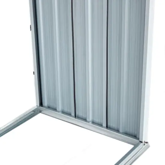 Firewood Rack with Sloping Roof Weather-Resistant Firewood Storage Shed Galvanized Steel Log Holder Outdoor Storage Shed Open Woodshed image {7}