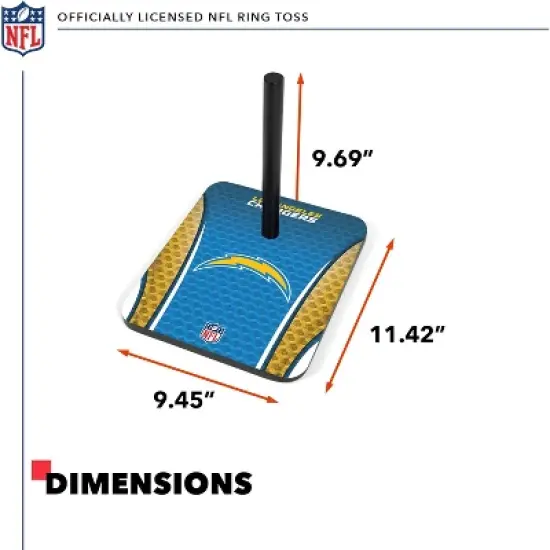 NFL Los Angeles Chargers Solid Wood Quoits Toss Game image {2}