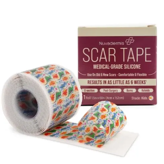 Nuvadermis Silicone Scar Tape for Kids' - Dino Pattern - 60" Roll image {10}