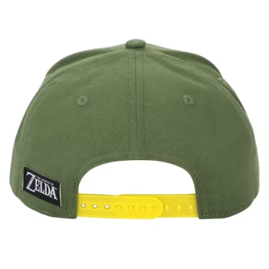 The Legend of Zelda Embroidered Hyrule Kingdom Logo Green Adjustable Baseball Hat image {4}