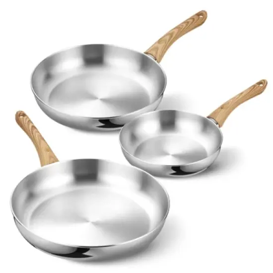 KOCH SYSTEME CS Stainless Steel Pan, Stainless Skillet with Lid for Cooking, Dishwasher Safe image {7}