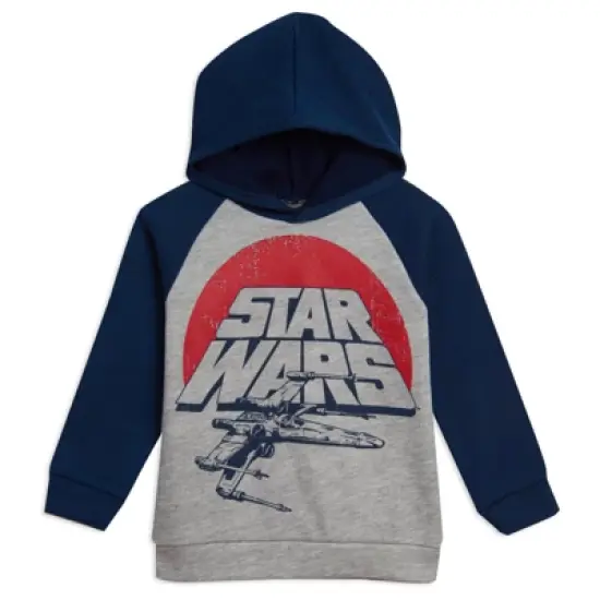 Star Wars The Mandalorian Darth Vader X-Wing Millennium Falcon Fleece Pullover Hoodie Toddler to Big Kid image {3}