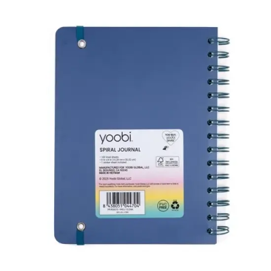 Yoobi 6"x8" Journal Spiral with Elastic Band Outer Space image {2}