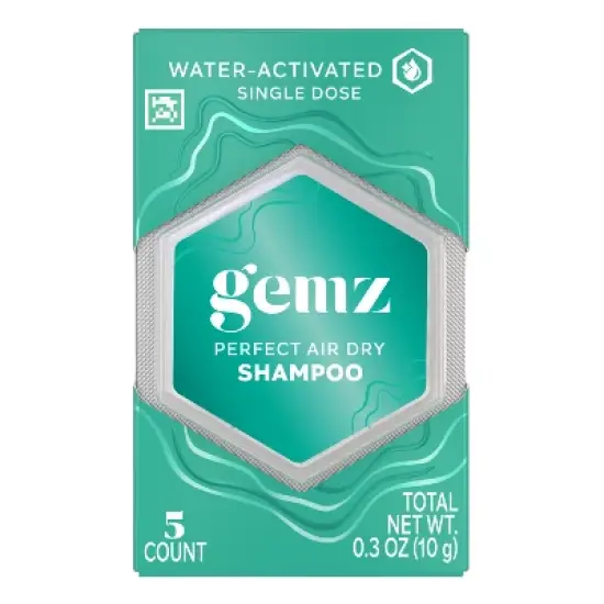 gemz Restore Shampoo, Perfect Air Dry, Color Safe - 5ct/0.3oz image {9}
