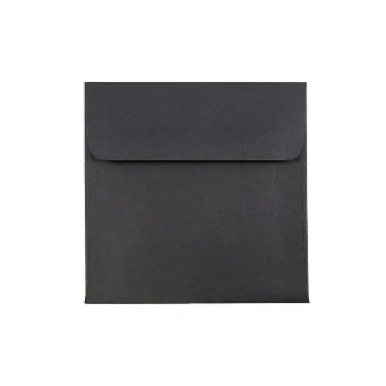 JAM Paper 5 x 5 Square Invitation Envelopes Black Linen V01209 image {2}