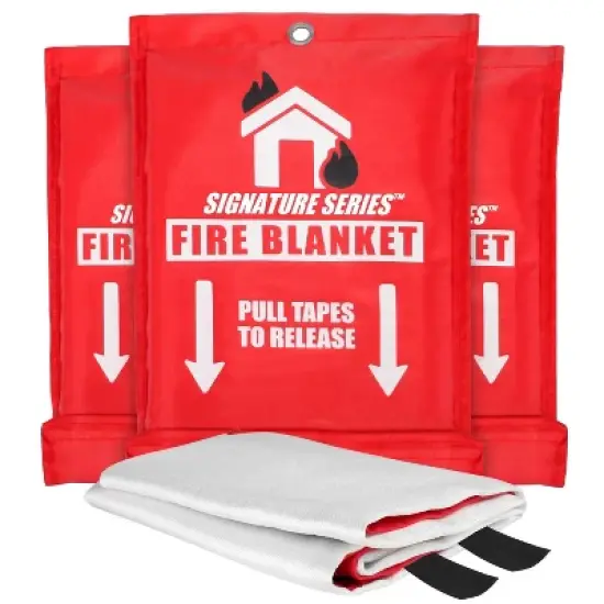 Signature Series Fire Blanket | Flame Suppression Fiberglass Blanket for Home and Kitchen Safety | Compact and Lightweight image {9}