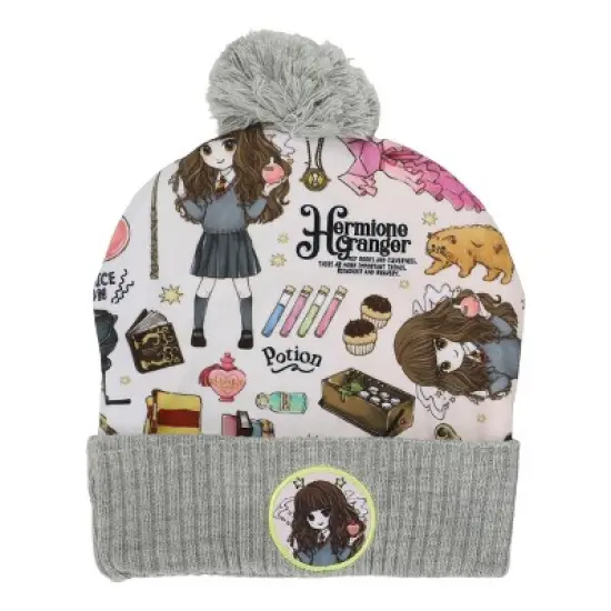 Harry Potter Chibi Hermione Granger Youth Fleece Beanie and Gloves Set image {1}