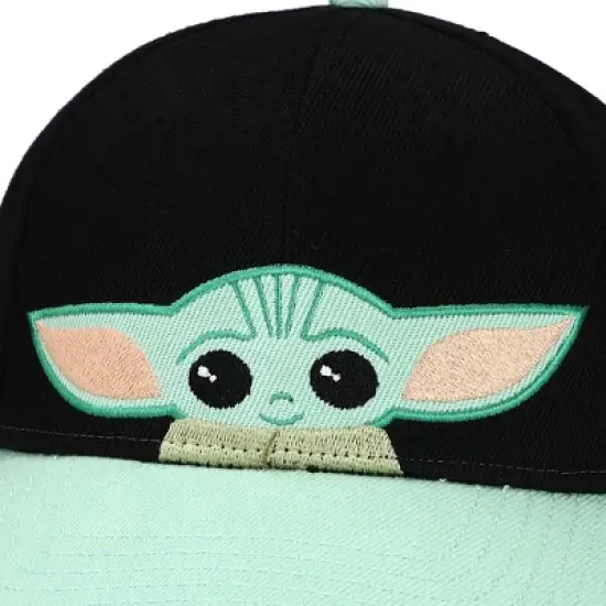 Starwars The Mandalorian Chibi Grogu Black Trucker Hat image {3}