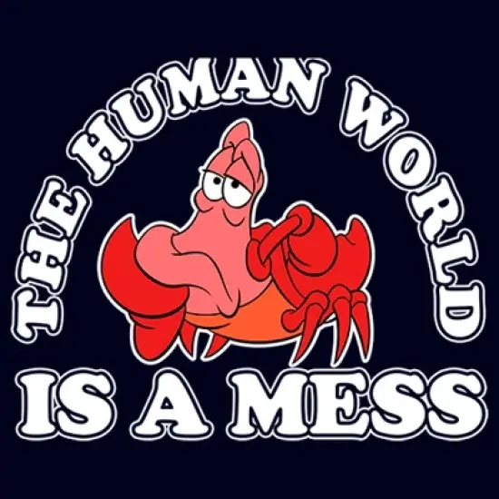 Men's The Little Mermaid Sebastian Mess T-Shirt image {1}