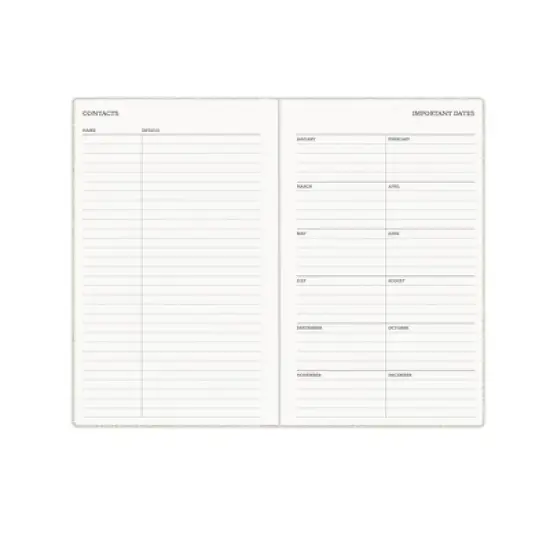 Morris & Co. by Blue Sky 5"x8" 2026 Weekly/Monthly Bookbound Planner Hardcover Blackthorn Natural Linen image {6}