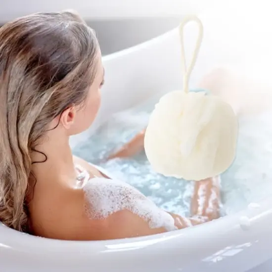 Unique Bargains Lanterns Bath Shower Loofah Sponge 1 Pc image {3}