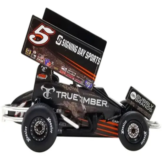 Winged Sprint Car #5 "TrueTimber Camo" CJB Motorsports "Rookie of the Year" World of Outlaws 2022 1/50 Diecast Model Car by ACME image {2}