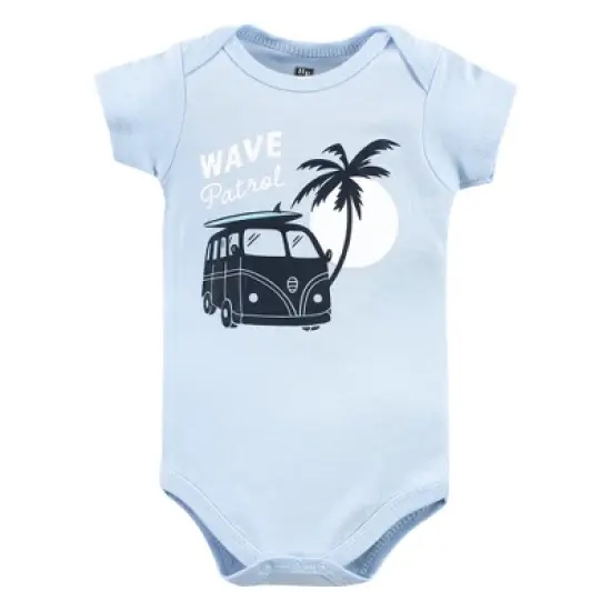 Hudson Baby Infant Boys Cotton Bodysuits, Surf Dude image {4}