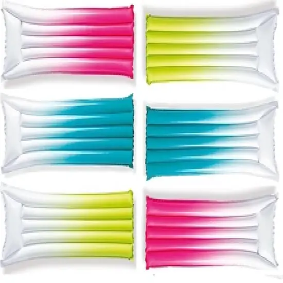 Intex Ombre Inflatable Floating Pool Mat 72" x 27" 6-Pack image {1}