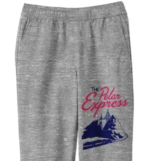The Polar Express Train And Mountain Boys Athletic Heather Joggers image {1}