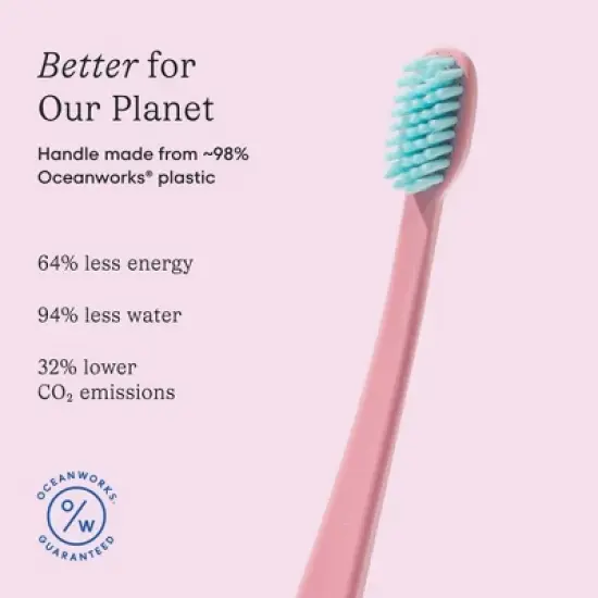 Cocolab Cocobrush Extra-Soft Toothbrush - Tickled Pink image {4}