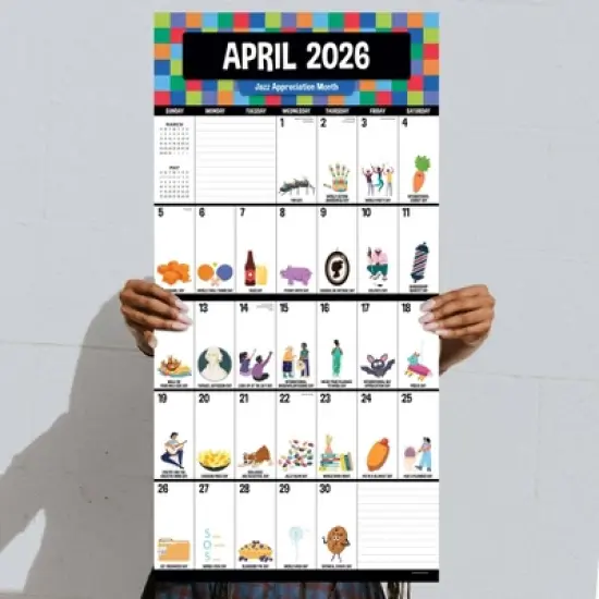 TF Publishing 13.5"x14.5" 2026 Every Day's A Holiday Wall Calendar image {3}