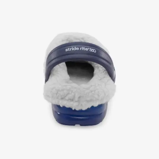 Stride Rite 360 Bray Kid's Machine Washable Lined Light-Up Slip-On Clog | 4 | Blue Swirl image {2}