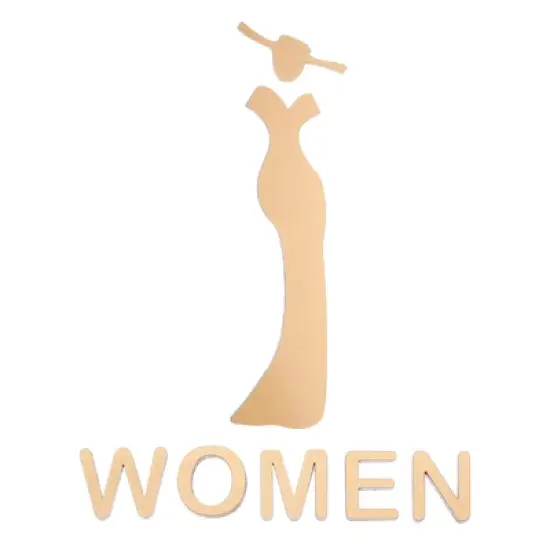 Unique Bargains Acrylic Smooth Self-Adhesive Decor Home Business Bathroom Sign image {5}