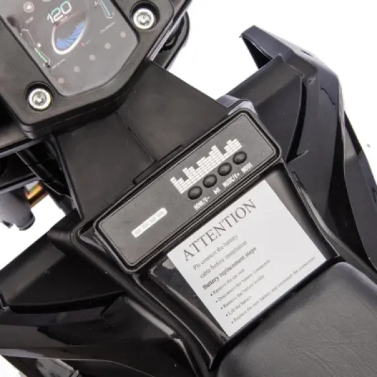 24V 200W Kids Ride On Motocross Motorcycle, Adjustable speed Electric Dirt Bike Toy with LED, Bluetooth, Music, Horn, Gift for Boys Girls image {3}