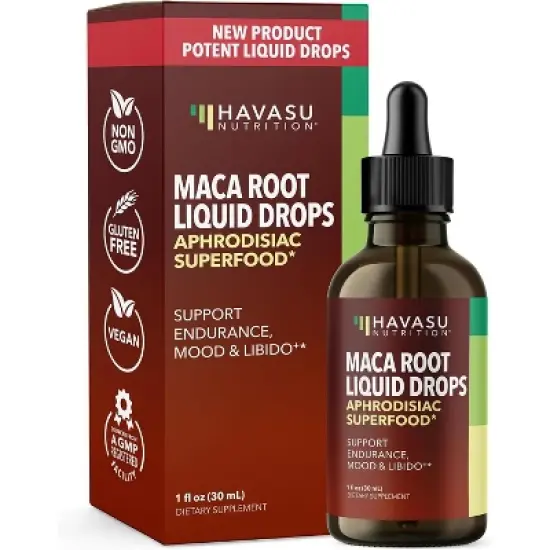 Organic Maca Root Libido Liquid Drops, Supports Endurance Mood & Performance, Support Fertility in Men & Women, Unflavored, Havasu Nutrition, 1 fl oz image {7}