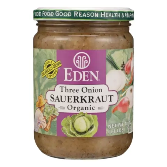 Eden Foods Organic Three Onion Sauerkraut - Case of 12/18 oz image {1}
