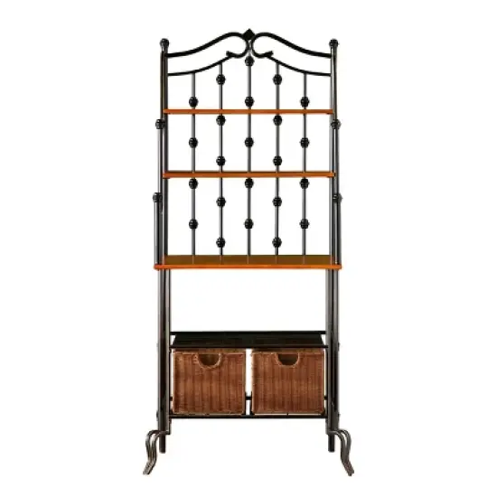 Saint Pierre Bakers Rack - Black/Brown - SEI image {7}