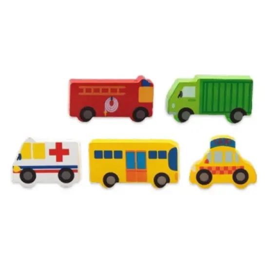 Insten 100 Piece Set Wooden Building Blocks of City and Transportation image {1}