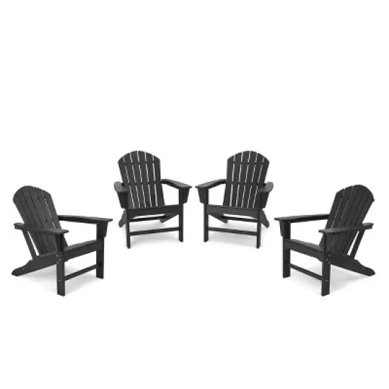 4pk Plastic Resin Adirondack Chairs - EDYO LIVING
 image {6}