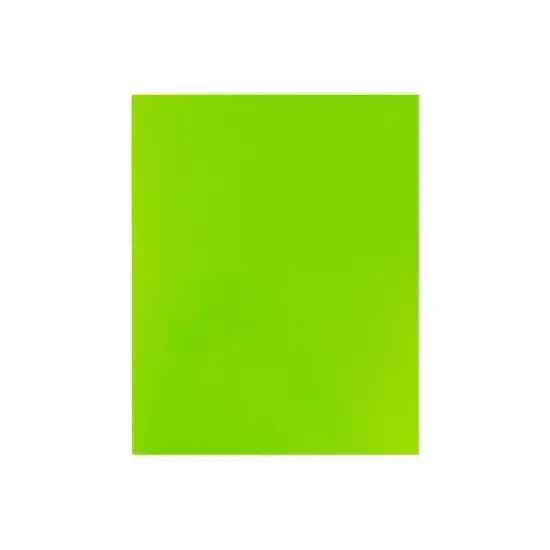 JAM Paper Laminated Two-Pocket Glossy Presentation Folders Lime Green 385GLID image {4}