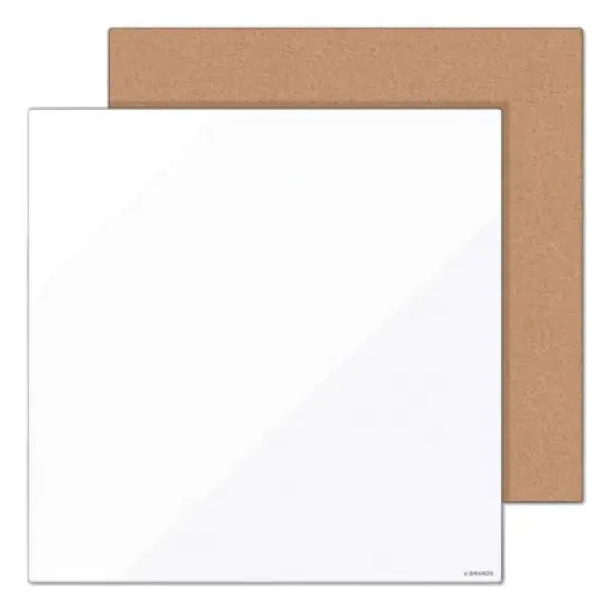 U Brands Tile Board Value Pack, (1) Tan Cork Bulletin, (1) White Magnetic Dry Erase, 14 x 14 image {5}