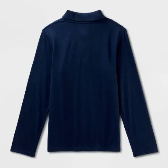 Boys' Adaptive Long Sleeve Uniform Polo Shirt - Cat & Jack&trade; image {1}