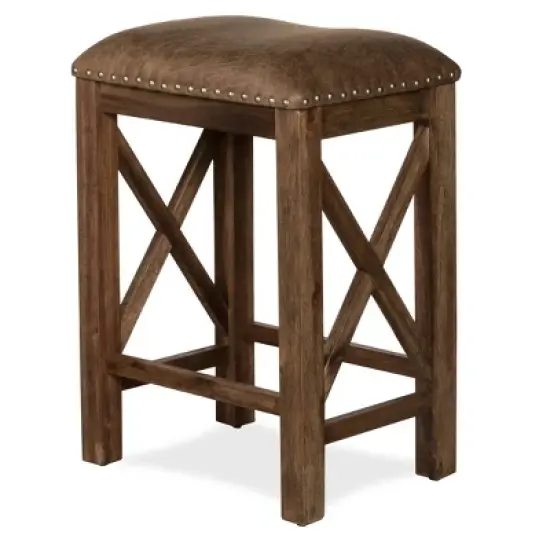 Set of 2 Willow Bend Counter Height Barstool Walnut/Brown- Hillsdale Furniture image {12}