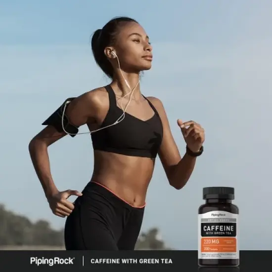 Piping Rock Caffeine Pills with Green Tea 220mg | 300 Tablets image {5}