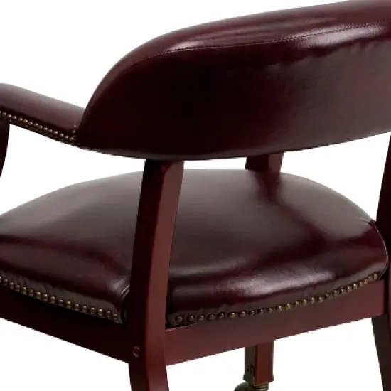 Emma and Oliver Conference Chair with Accent Nail Trim  and Casters image {5}