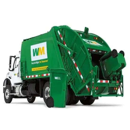 Freightliner M-2 with McNeilus Rear Loader Garbage Truck "Waste Management" with Garbage Bins 1/34 Diecast Model by First Gear image {2}