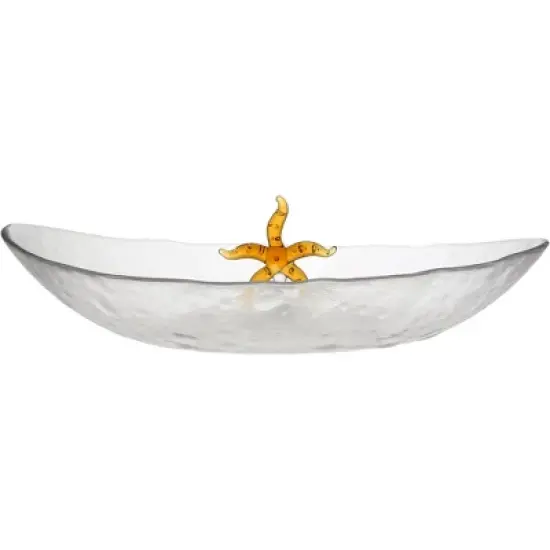 Pavilion Gift Company - Starfish - 12" Glass Platter with 3D Icon - Serving Platters image {7}