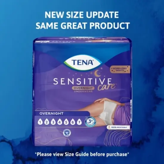 TENA Sensitive Care Incontinence Underwear for Women - Overnight Absorbency image {2}